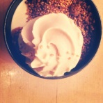 Morimoto: Coffee cream with cocoa soba crumble, milk gelato and kuromitsu foam